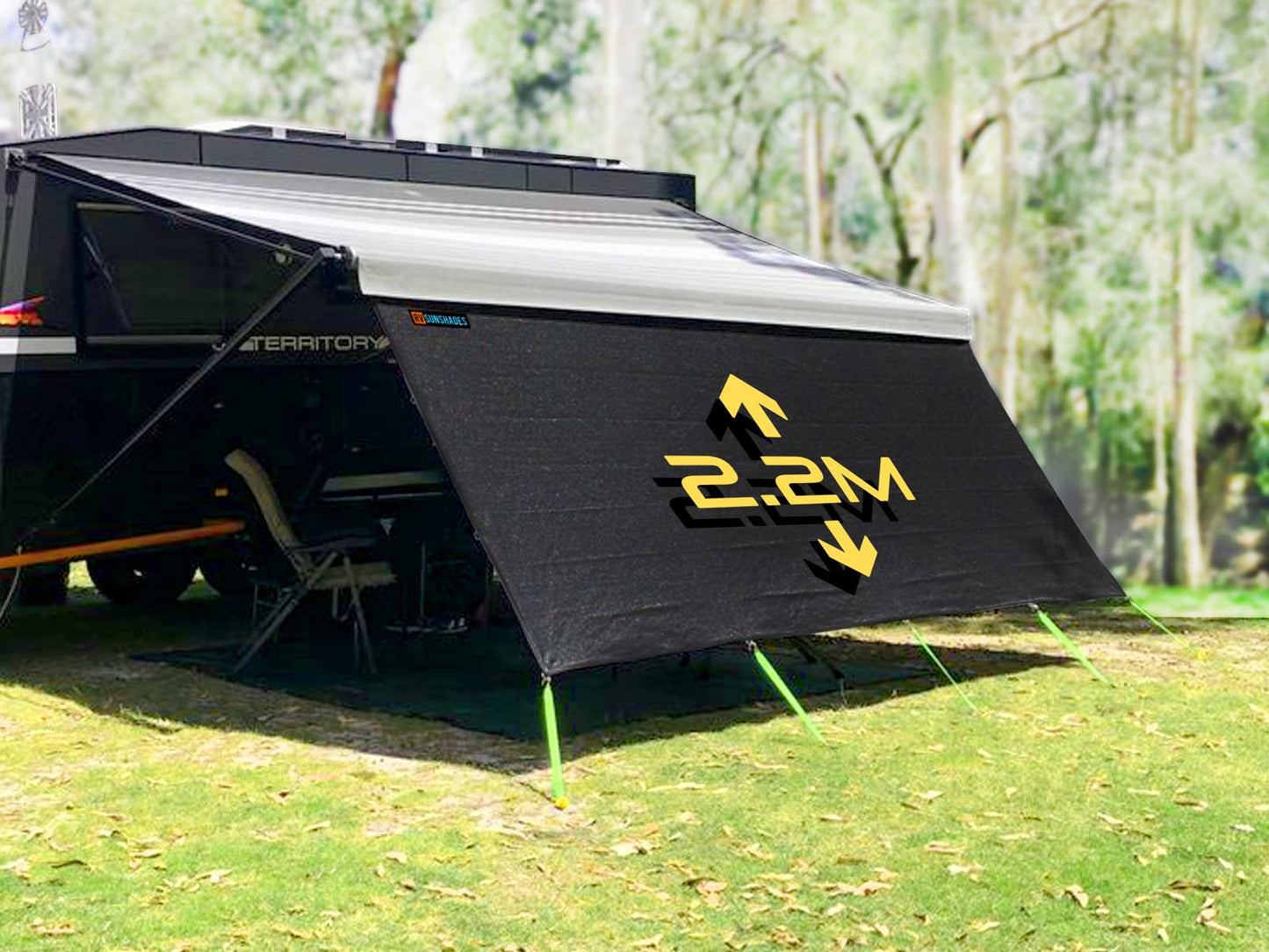 caravan privacy screen offroad 2.2m