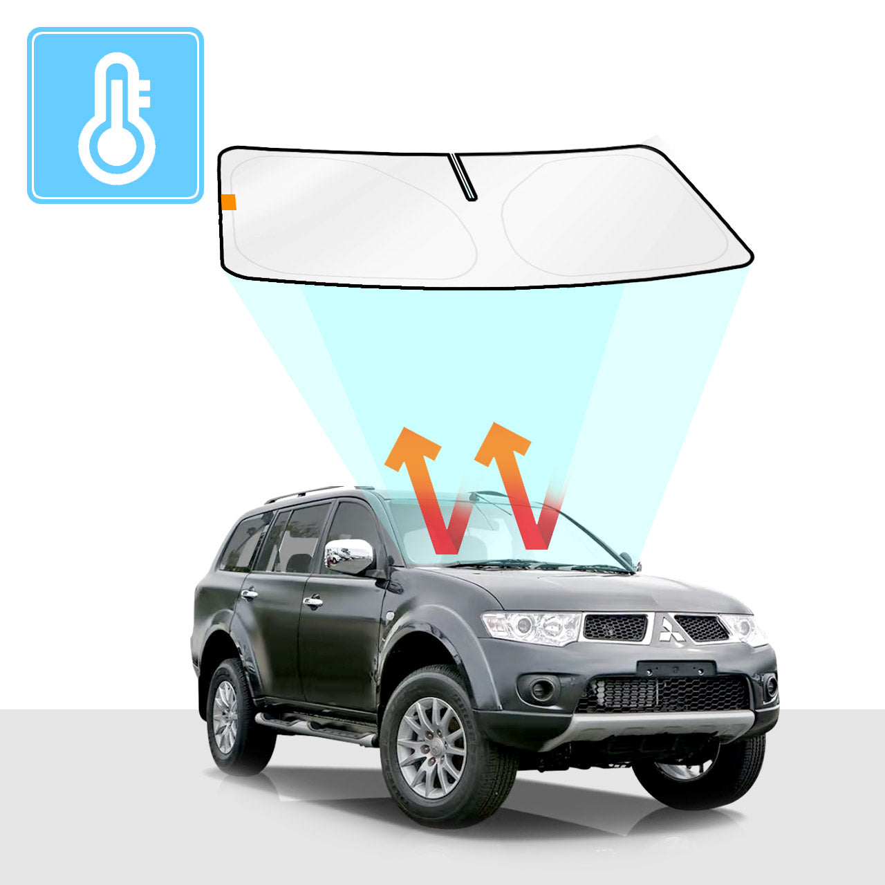 Mitsubishi Pajero Sport Windscreen Sun Shade