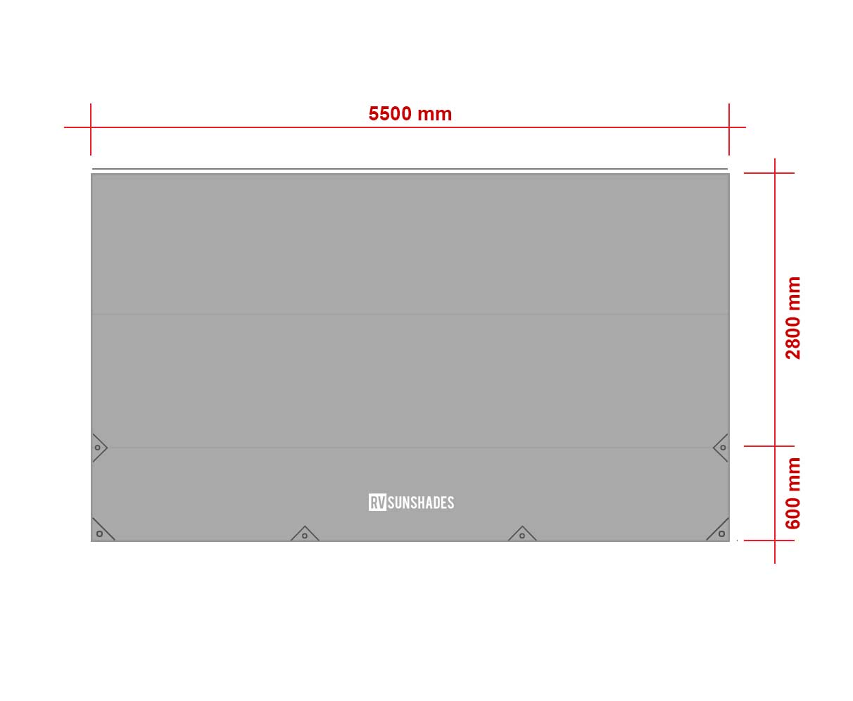 RVSUNSHADES Caravan Offside Carport Shade Wall