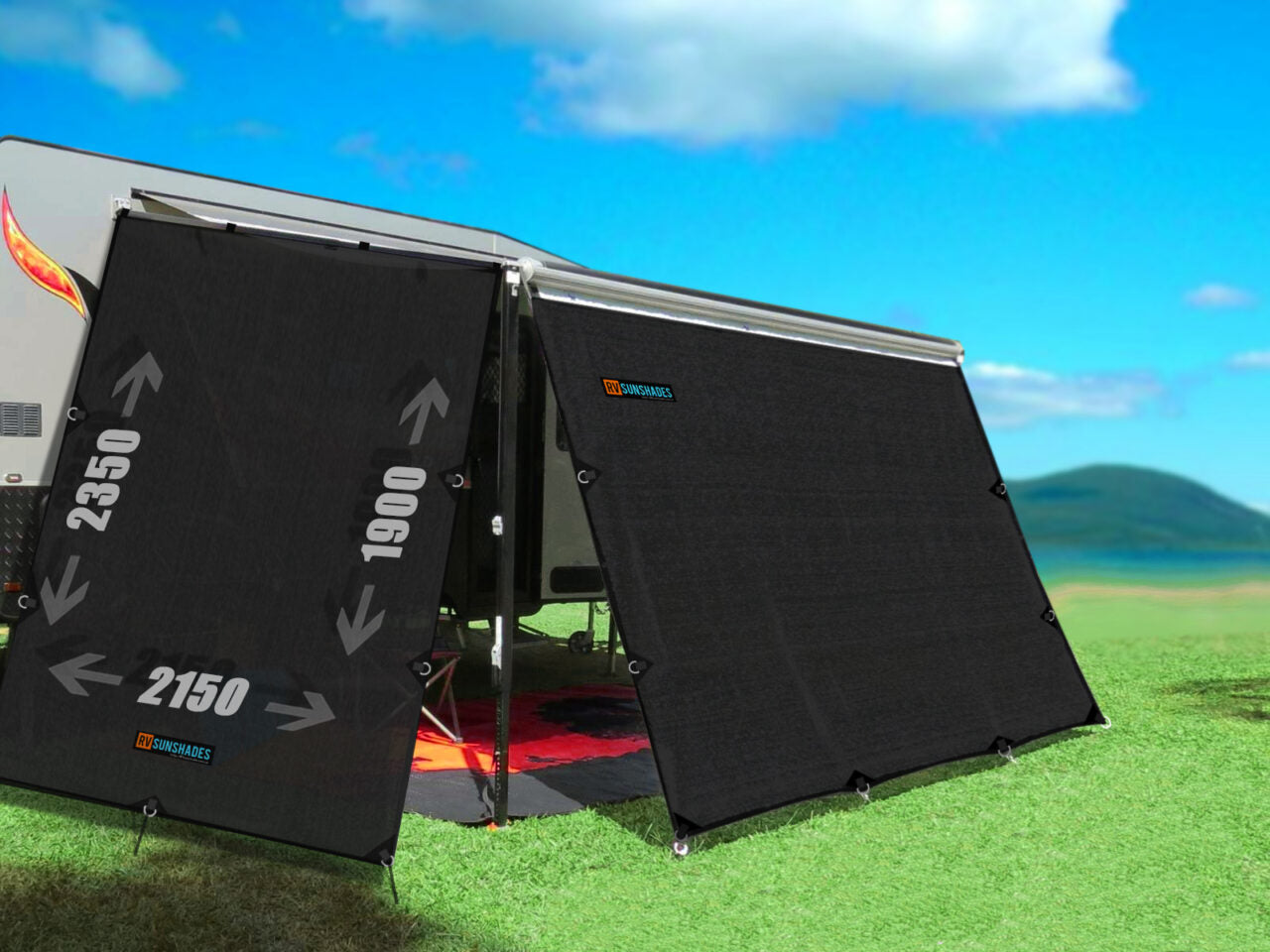 Privacy Screens for Caravan Motorhome Pop Top