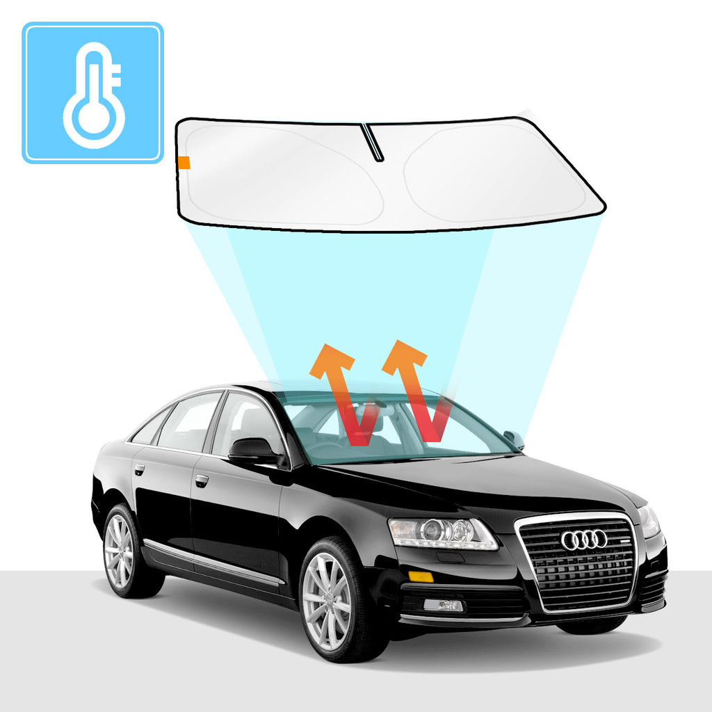 Audi A6 Windscreen Sun Shade S6 RS6 C6 2004-2012 Solar Screens BLOCK OUT (RV27) Premium V2 - RVSUNSHADES