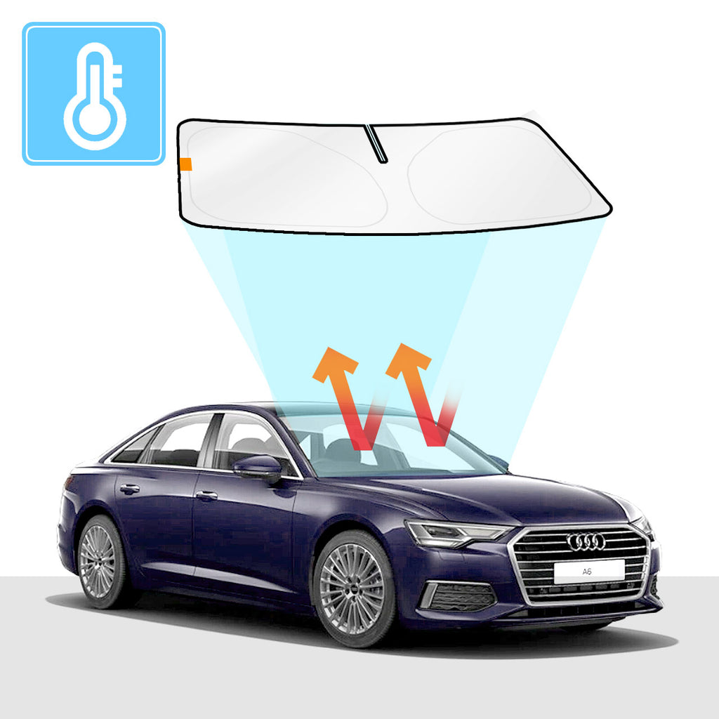 Audi A6 Windscreen Sun Shade S6 RS6 C8 2019-Now Solar Screens BLOCK OUT (RV06) Premium V2 - RVSUNSHADES