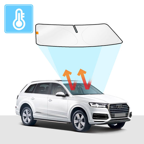 Audi Q7 Windscreen Sun Shade 4M 2015-2023 Solar Screens BLOCK OUT (RV29) Premium V2 - RVSUNSHADES