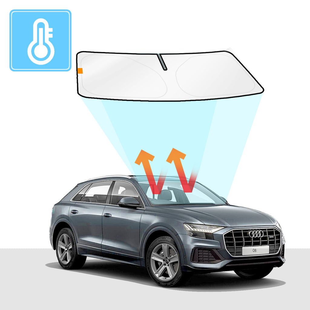 Audi Q8 Windscreen Sun Shade 2018-Now Solar Screens BLOCK OUT (RV05) Premium V2 - RVSUNSHADES