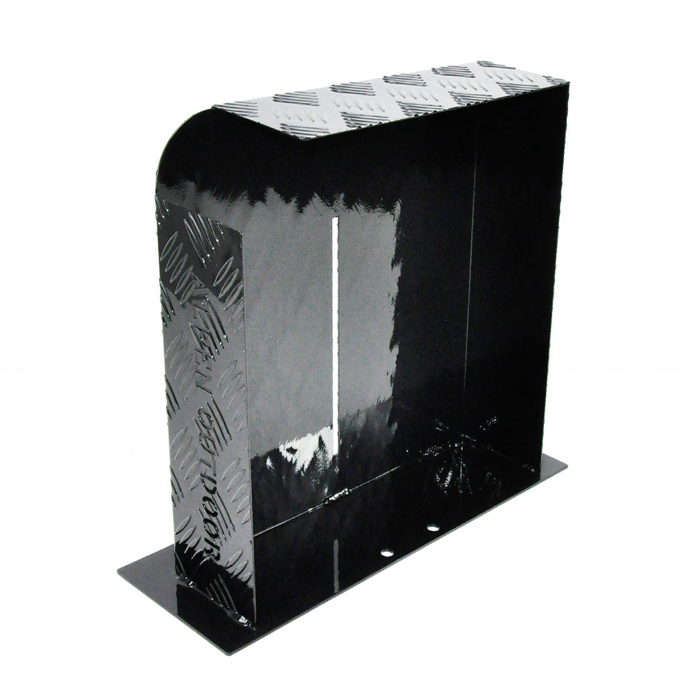 Heater Diesel Tank Protector Cover Drawbar Mount 2mm Thickness Aluminium Suit 10L 15L Fuel Tank (RIGHT) Black YS