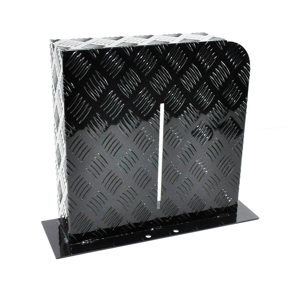 Heater Diesel Tank Protector Cover Drawbar Mount 2mm Thickness Aluminium Suit 10L 15L Fuel Tank (RIGHT) Black YS