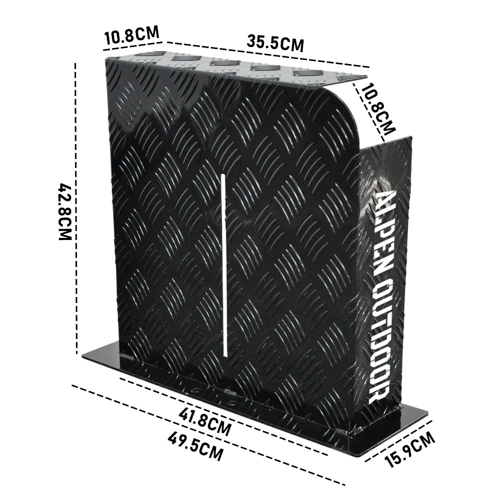 Heater Diesel Tank Protector Cover Drawbar Mount 2mm Thickness Aluminium Suit 10L 15L Fuel Tank (RIGHT) Black YS