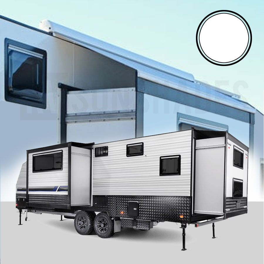 Caravan Slide-Out Awning Topper Fabric Replacement Topper 3200x1500mm (WHITE) - RVSUNSHADES