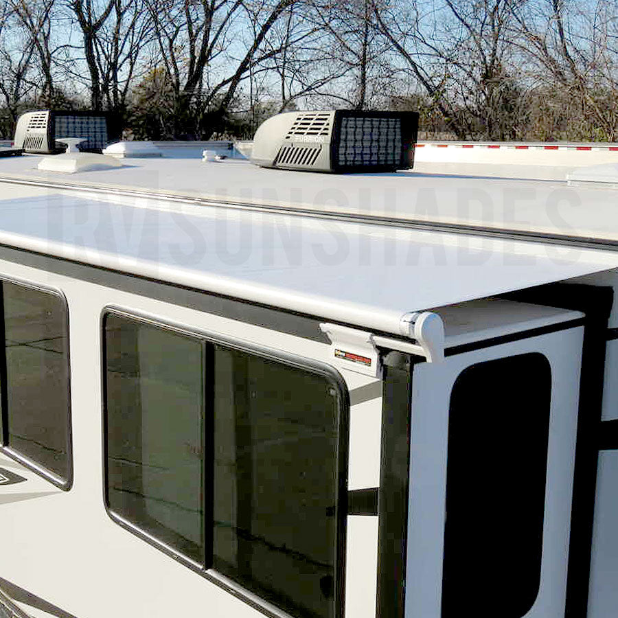 Caravan Slide-Out Awning Topper Fabric Replacement Vinyl Fabric 4100x1500mm (WHITE) - RVSUNSHADES