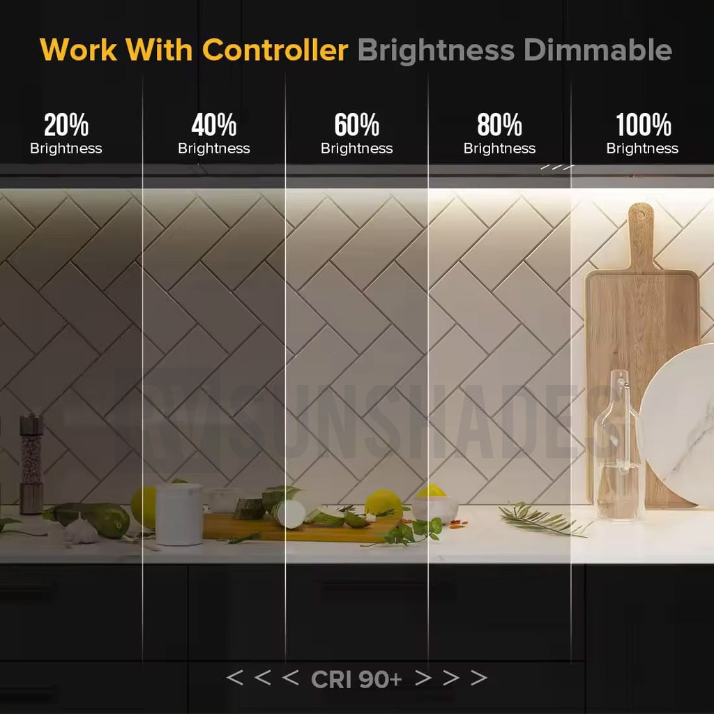 Waterproof COB LED Strip Light Warm White 10M Roll 480 LEDs IP68 3000k (12V)