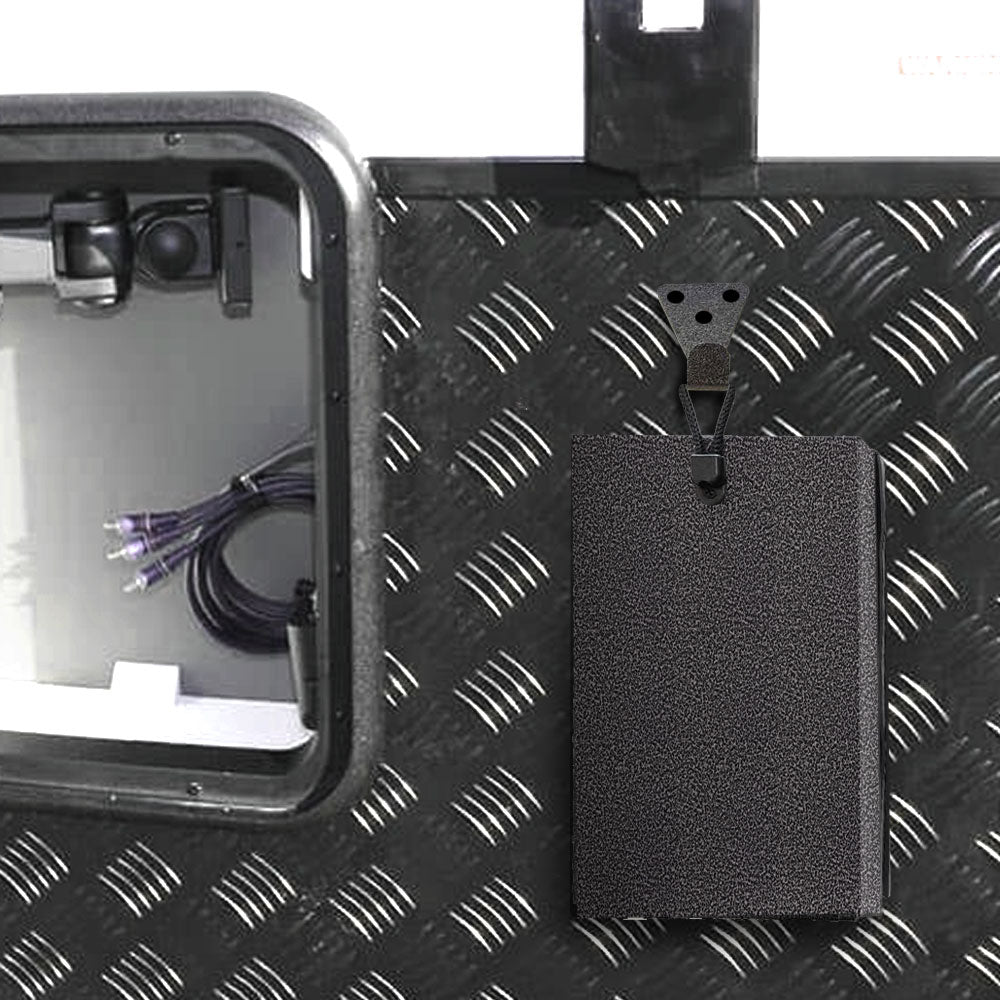 Cowl Cover For Truma Aluminum Flat Plate 2mm Hammertone Black 27x15x4cm (FP) RV Direct