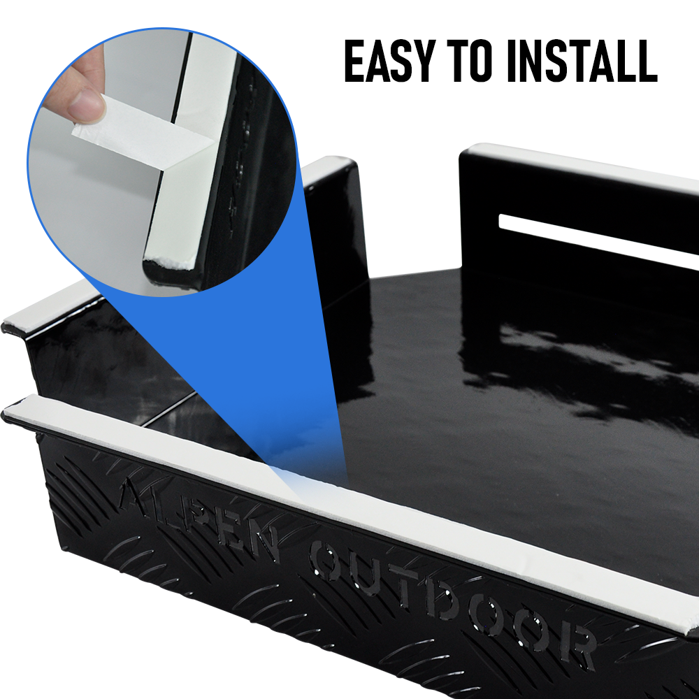 Aluminum Caravan Diesel Heater Fuel Tank Protector Cover Self Adhesive 2mm Left/Right Base 10L/15L Black YS