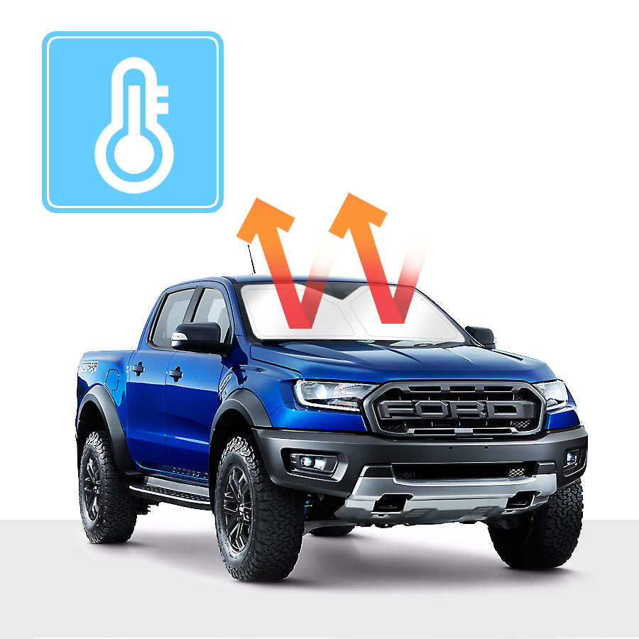 FORD Ranger Windshield Sun Shade PX/RA 2011-Now Solar Screens BLOCK OUT (RV23) Premium V2 - RVSUNSHADES