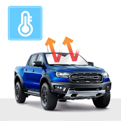 FORD Ranger Windshield Sun Shade PX/RA 2011-Now Solar Screens BLOCK OUT (RV23) Premium V2 - RVSUNSHADES