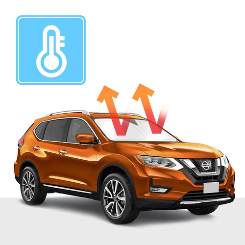 Nissan X-Trail Windshield Sun Shade T32 2013-2021 Solar Screen BLOCK OUT (RV16) Premium V2 - RVSUNSHADES