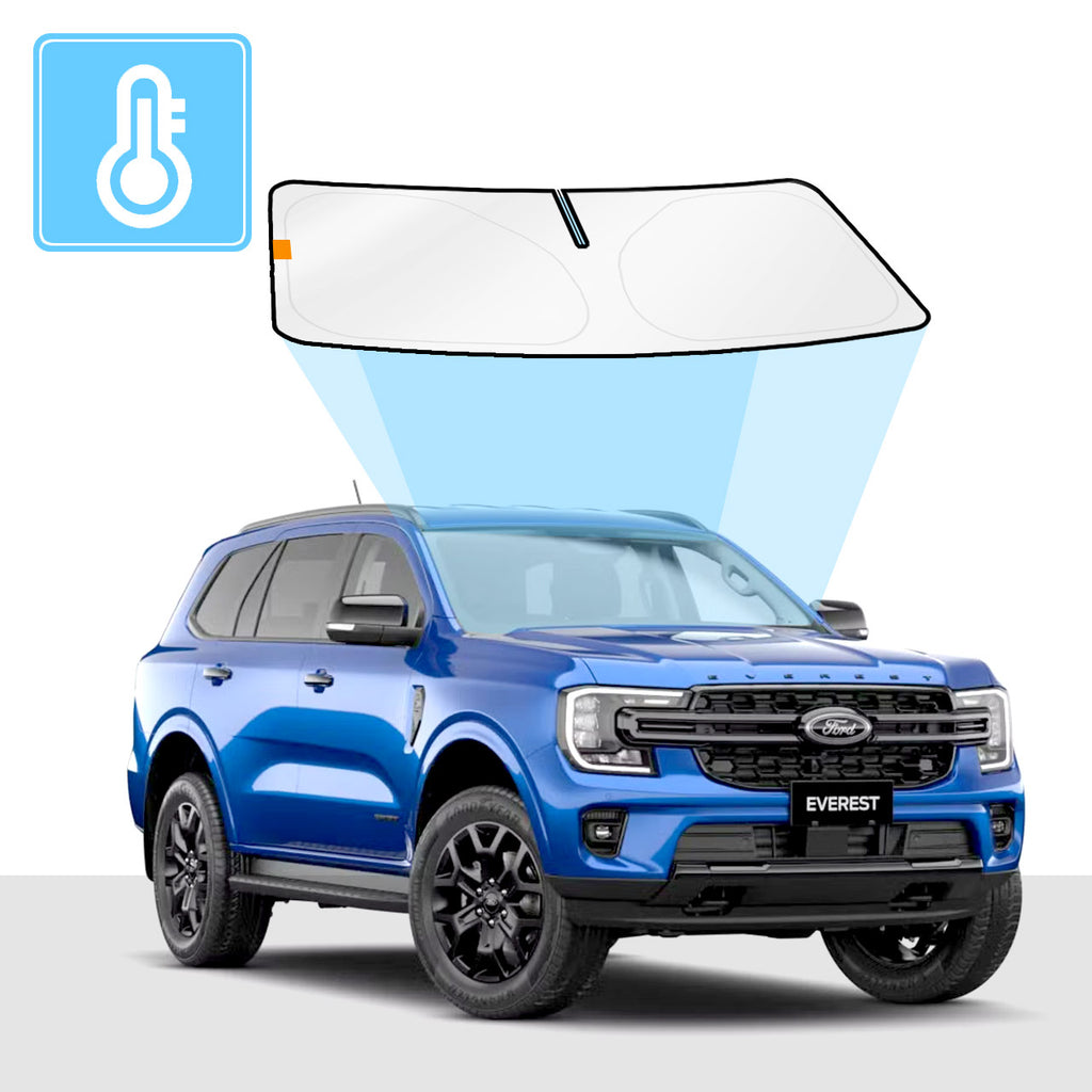 FORD Everest Windshield Sun Shade 2016-Now Solar Screens BLOCK OUT (RV21) Premium V2 - RVSUNSHADES