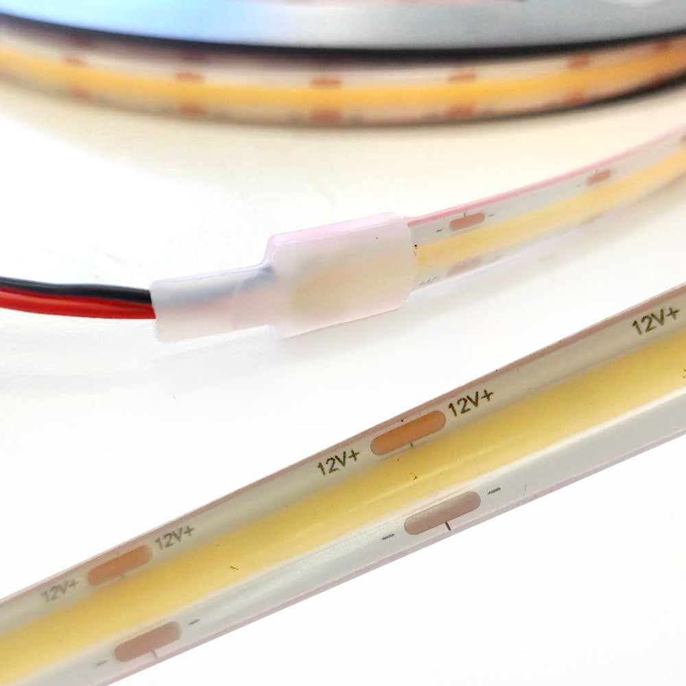 Waterproof COB LED Strip Light Warm White 10M Roll 480 LEDs IP68 3000k (12V)