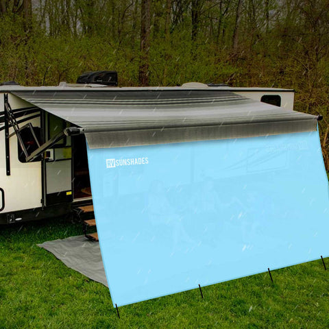 Waterproof Privacy Screen For Caravan Rain Shield (2.40x1.75m) For 9FT Awning (Add-on Or Use Alone)
