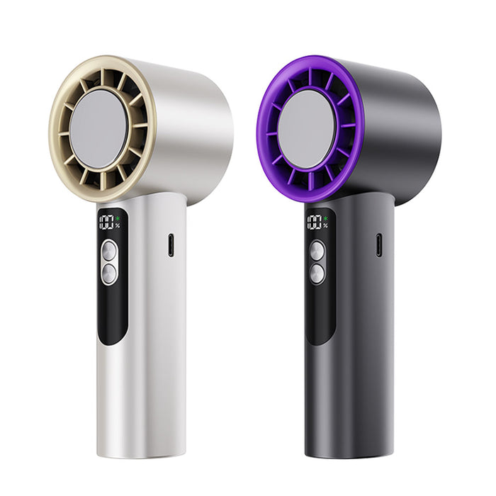 Handheld Jet Fan 5-Speed Cool Air Brushless Portable Fan 4000mAh USB Rechargeable