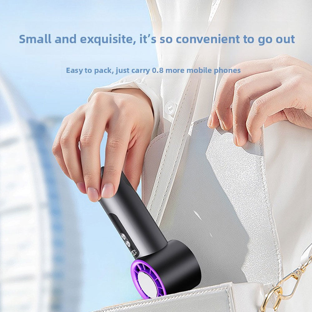 Handheld Jet Fan 5-Speed Cool Air Brushless Portable Fan 4000mAh USB Rechargeable