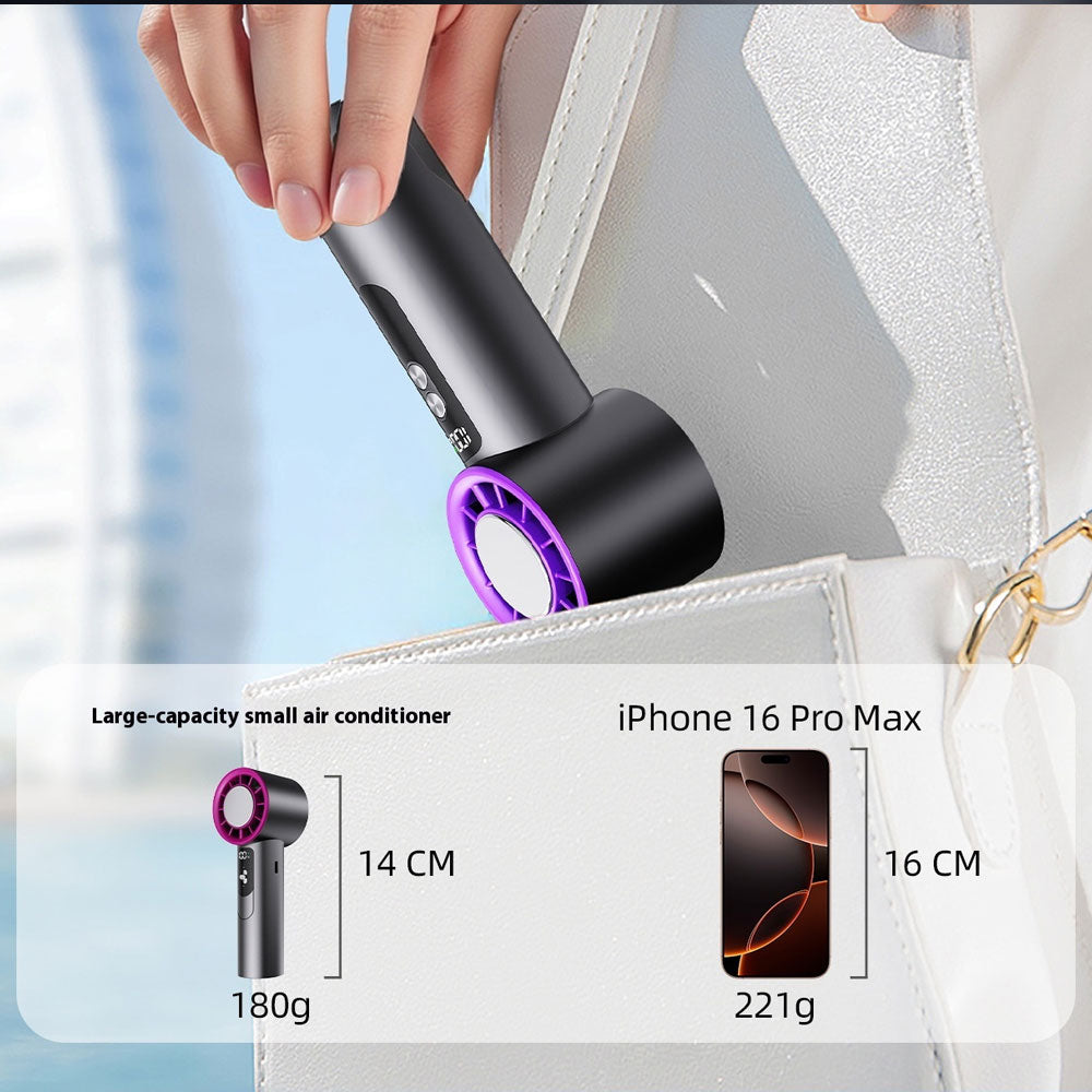 Handheld Jet Fan 5-Speed Cool Air Brushless Portable Fan 4000mAh USB Rechargeable